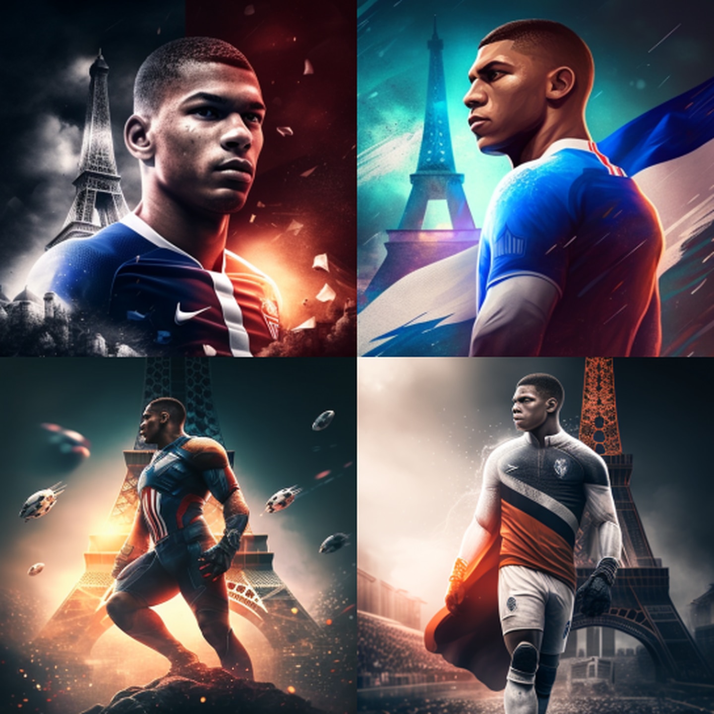 Les footballeurs comme méchants grâce à l'intelligence artificielle Midjourney