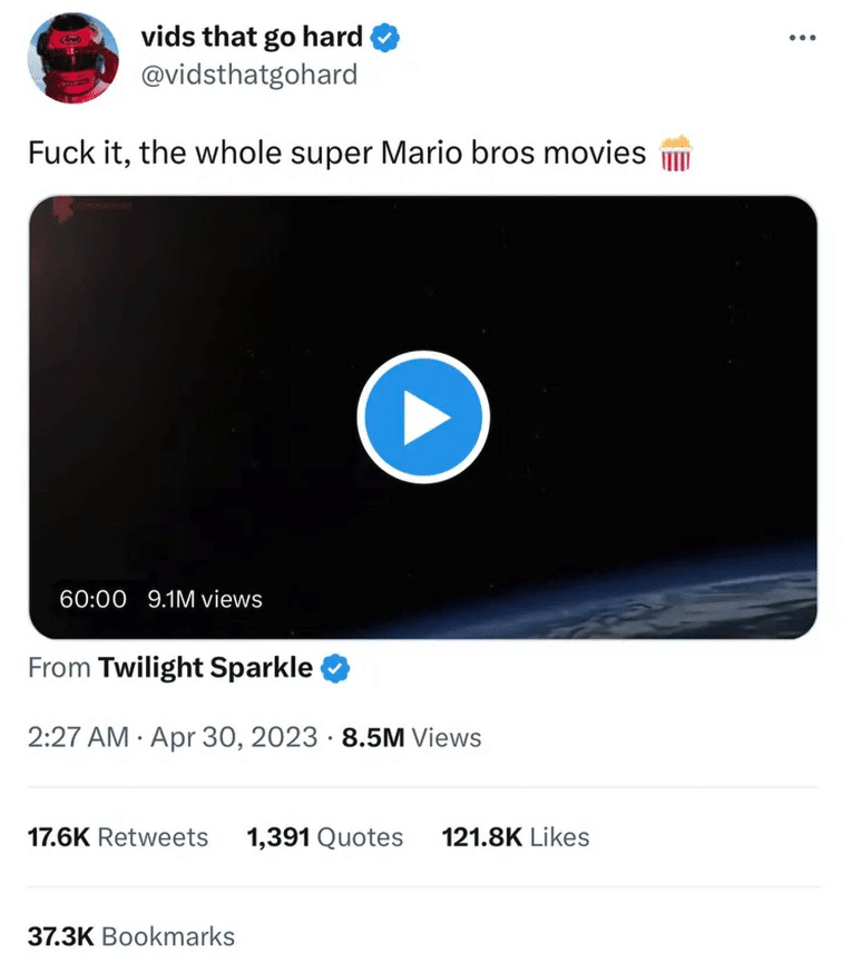 Super Mario Bros, le film piraté sur Twitter
