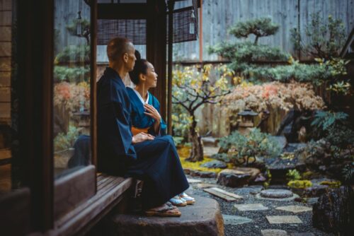 couple seniors japon zen