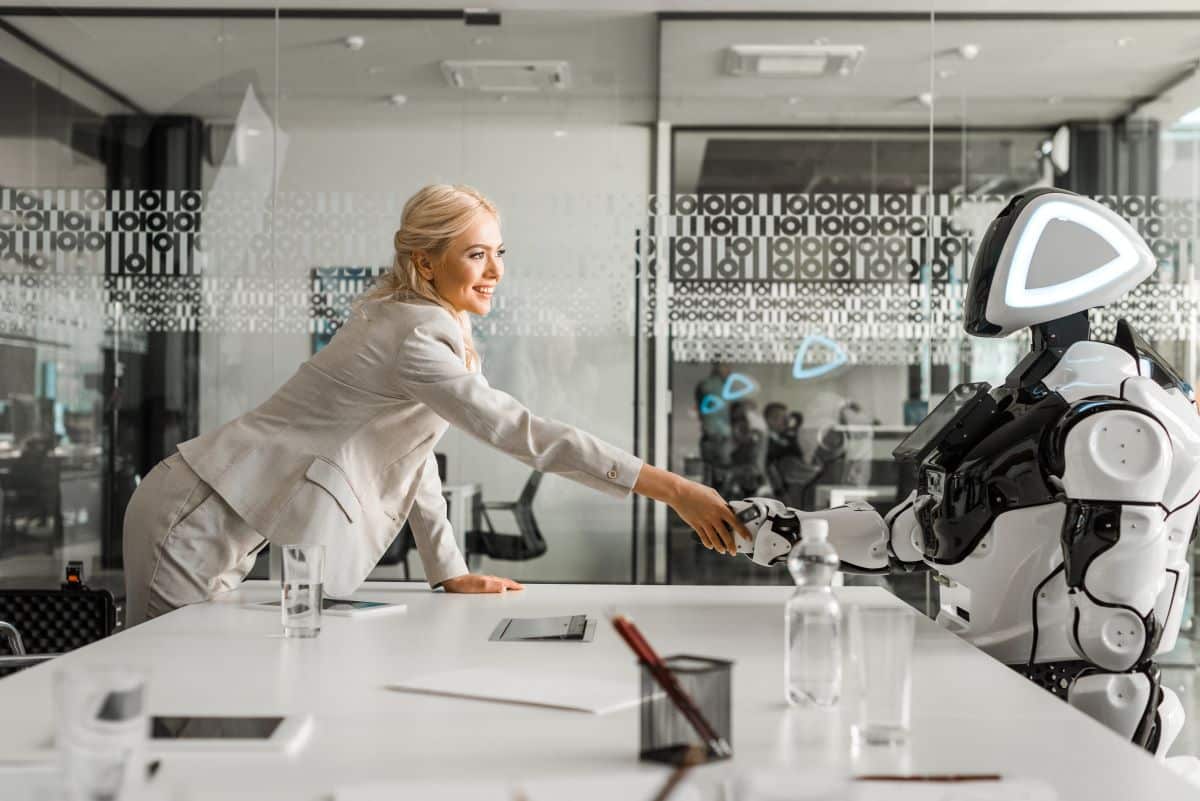 femme affaire ai robot