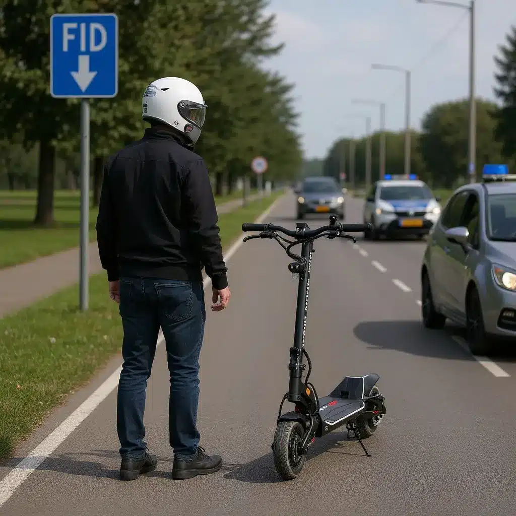 Conducteur de trottinette électrique contrôlé par la police avec risque d’amende et obligation de sécurité