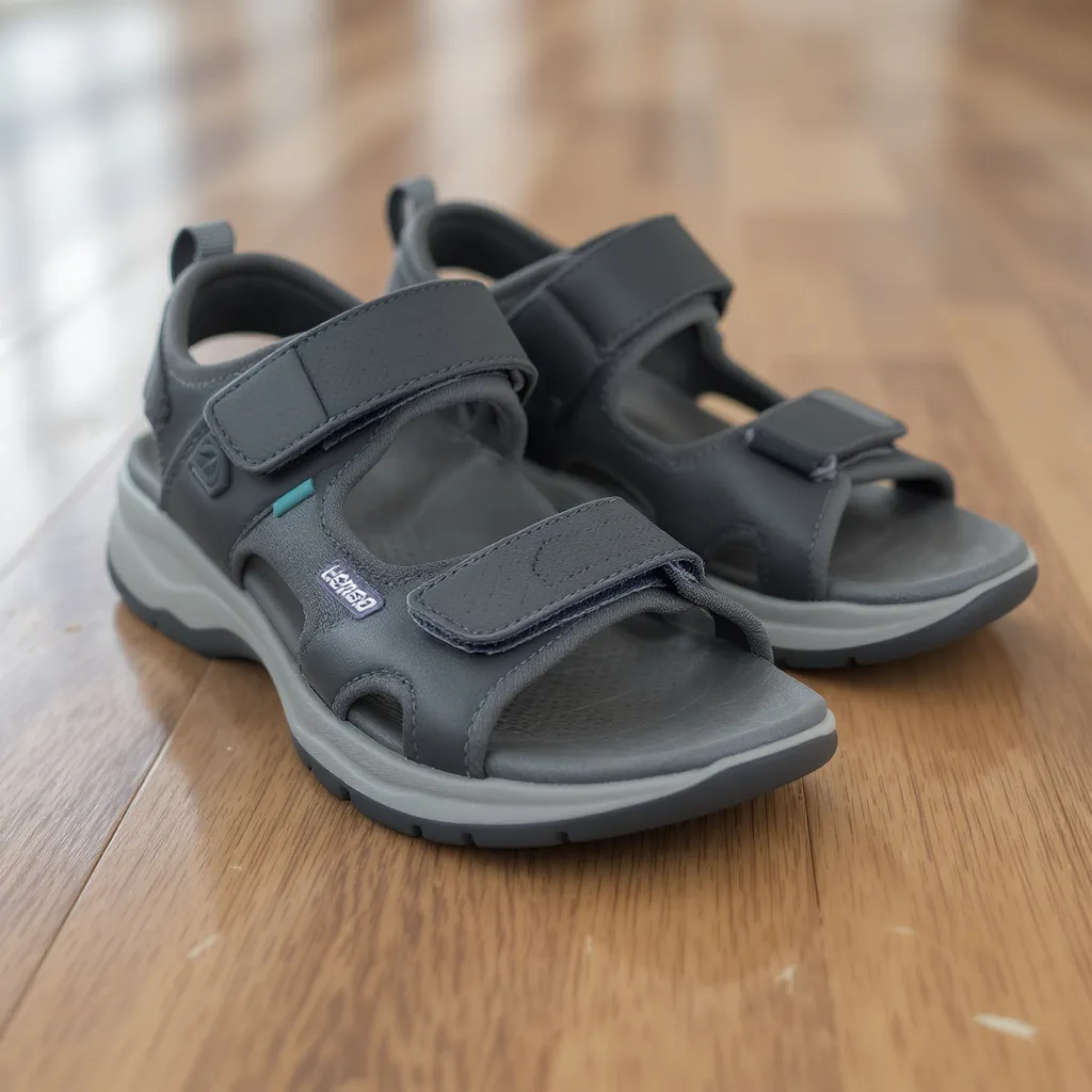Sandales orthopédiques avec brides réglables conçues pour hallux valgus