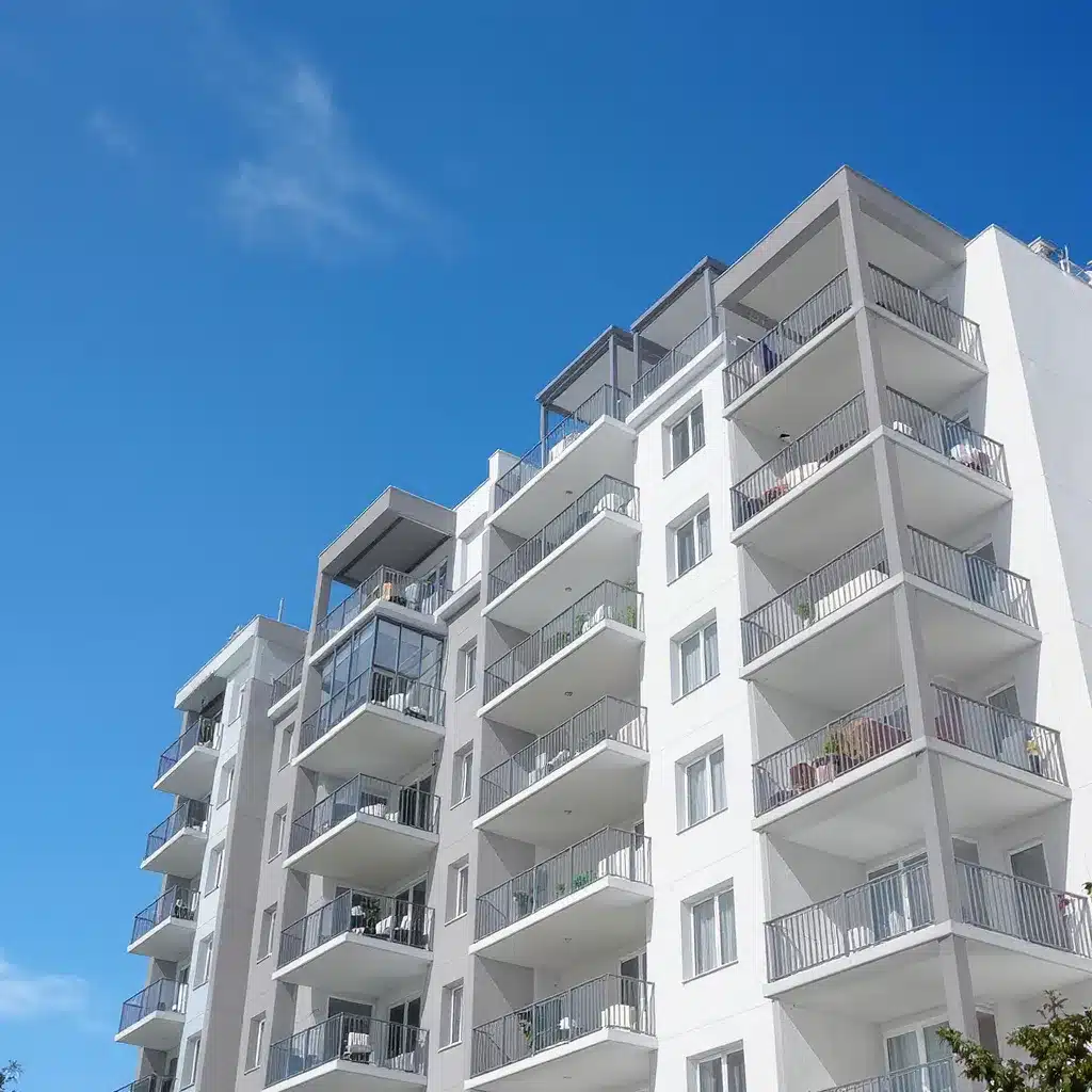 Immeuble résidentiel moderne avec balcons représentant un investissement immobilier locatif